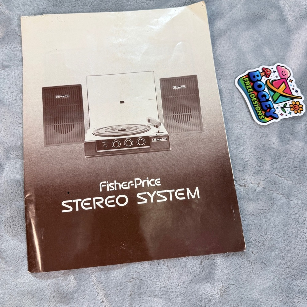 Fisher Price Stereo System Record Player Turntable With Speakers 1983‎ Manual